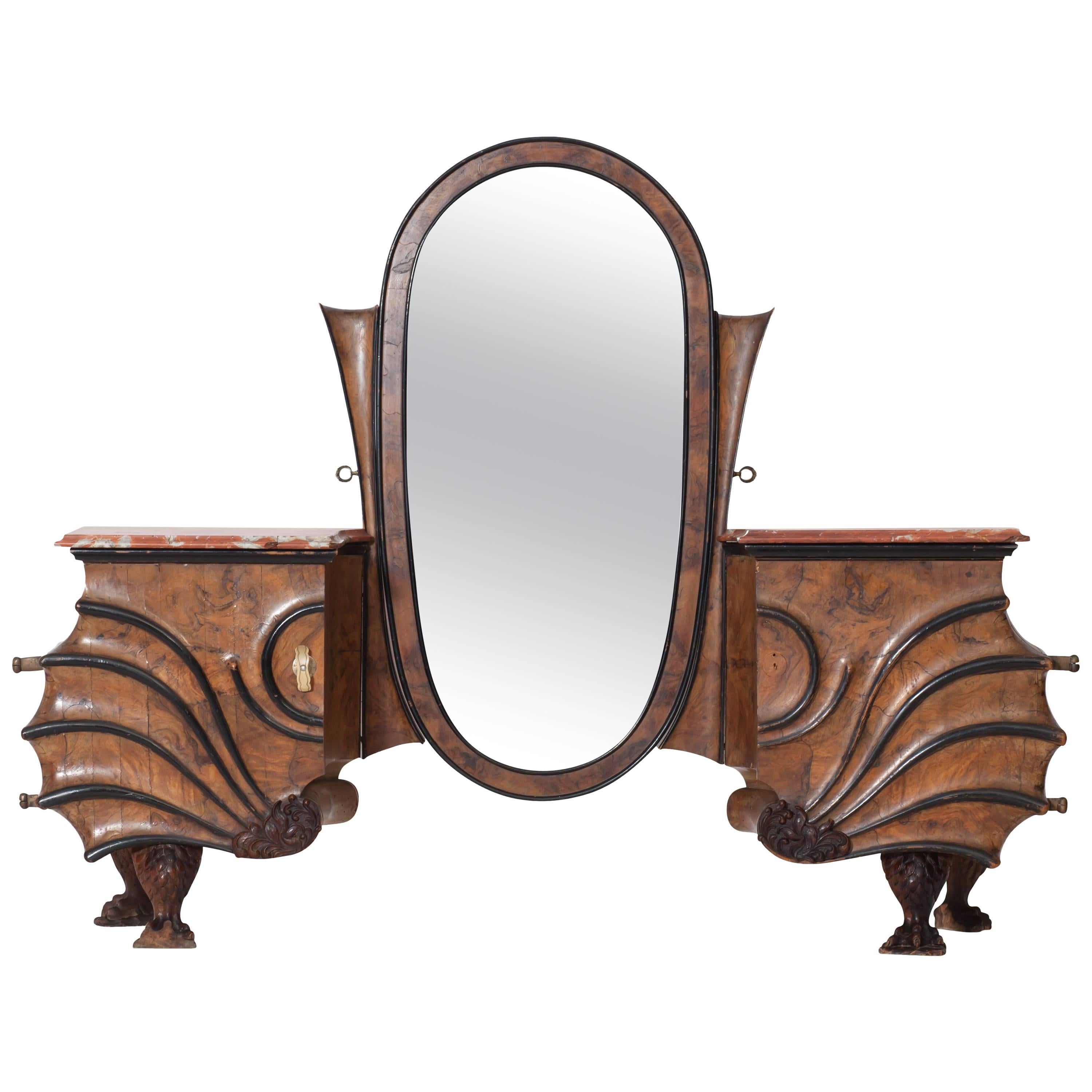 One-of-a-kind Art Nouveau Vanity Console