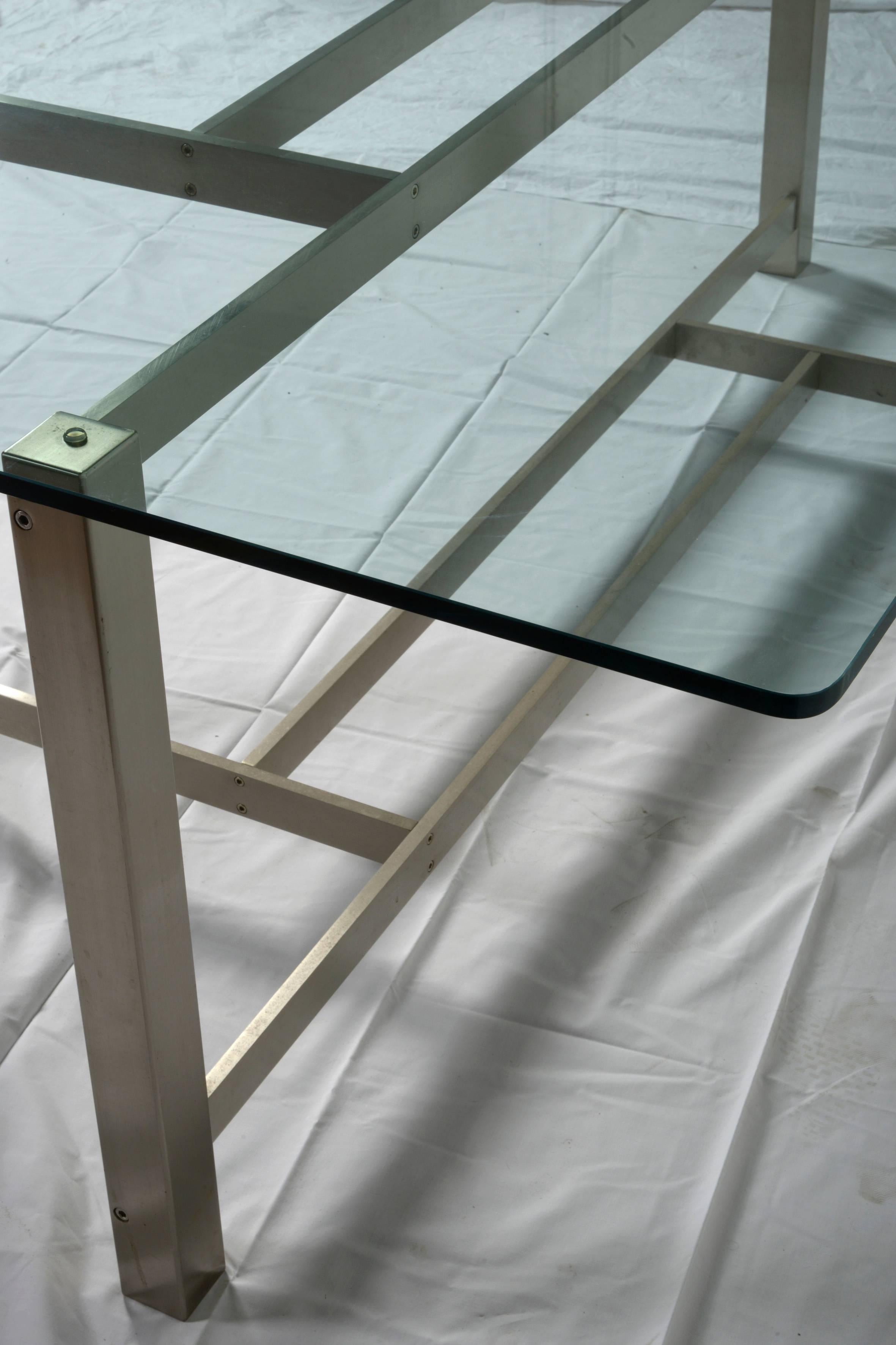 Glass Forma Nova Double-Sided Desk or Center Table
