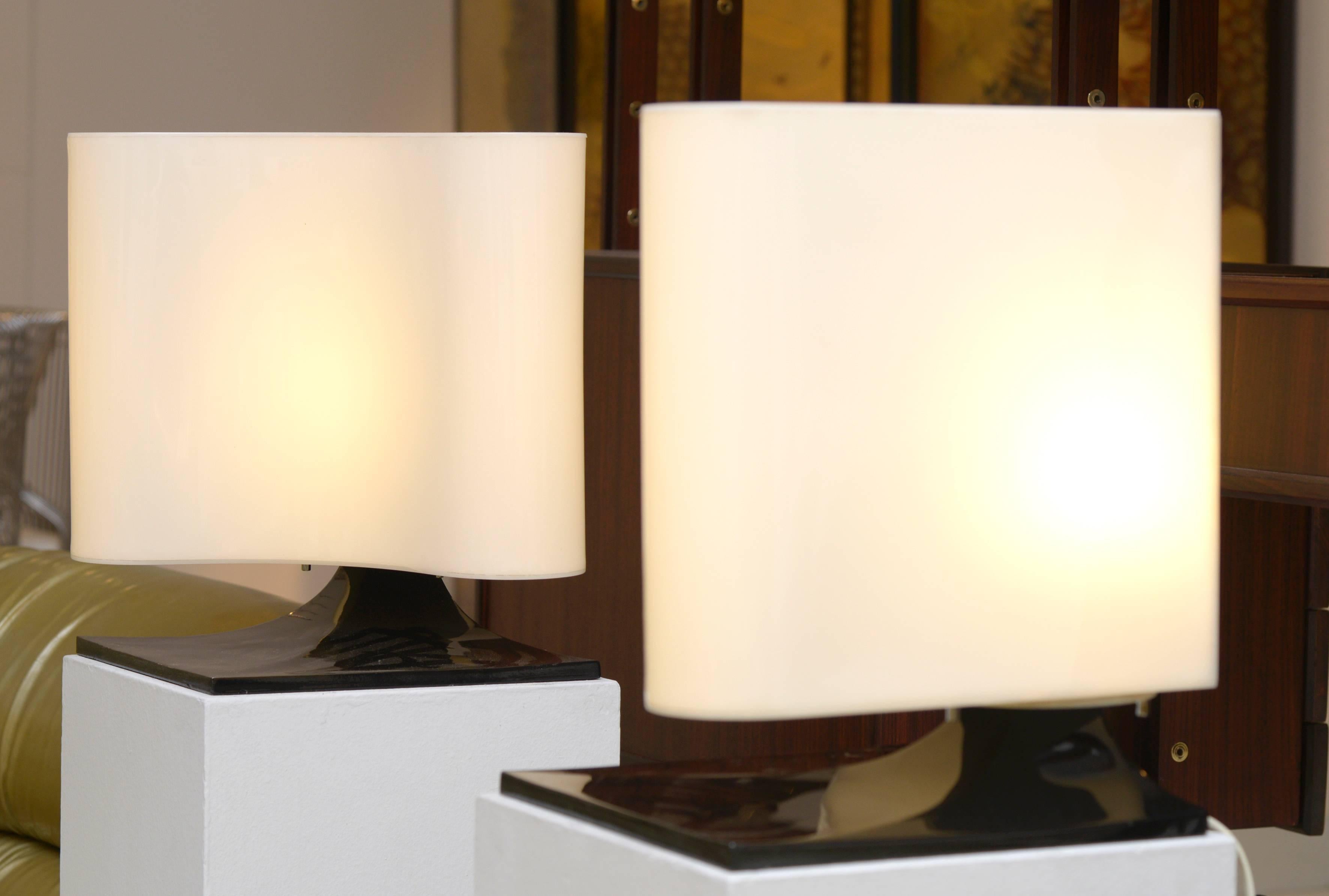 Very Rare Pair of Introini Table Lamps for Stilnovo In Excellent Condition In Brussels, BE