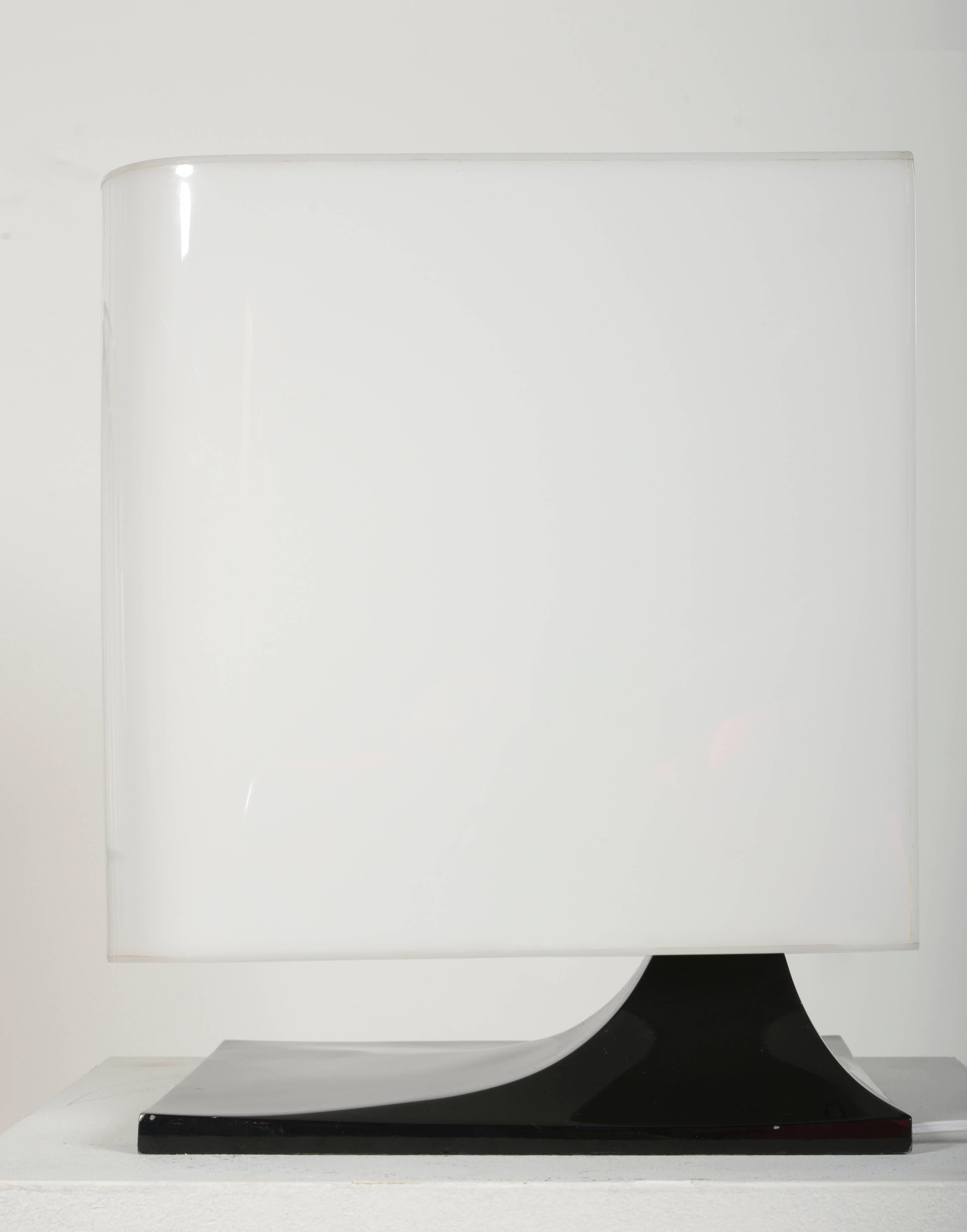 Plexiglass Very Rare Pair of Introini Table Lamps for Stilnovo