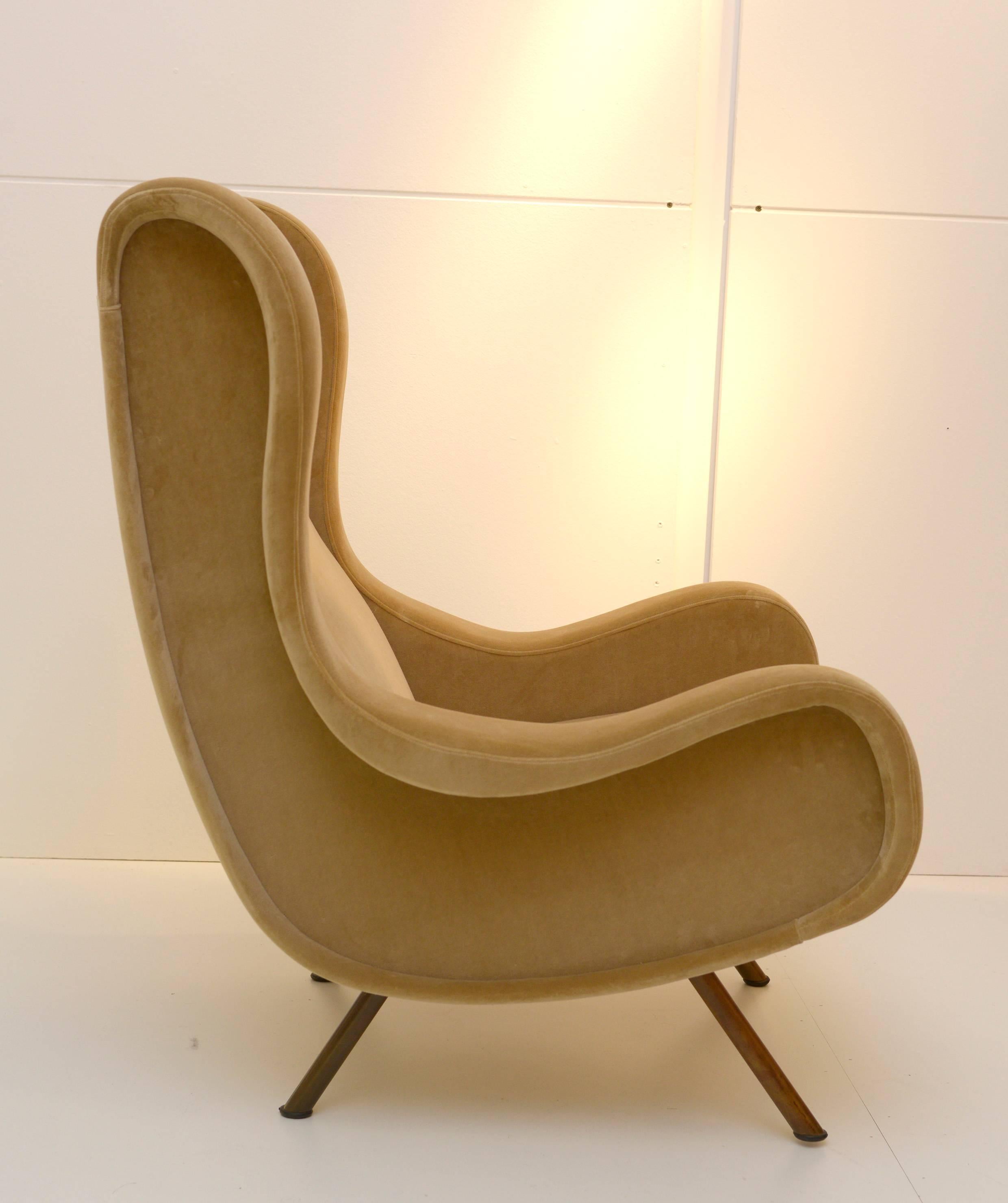 Pair of Marco Zanuso Senior armchairs for Arflex