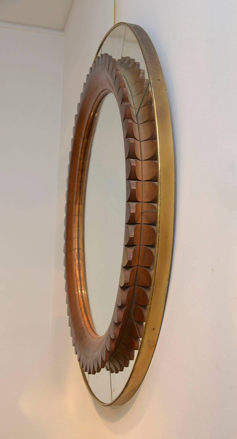 Fratelli Marelli  1940 Wall Mirror In Good Condition For Sale In Brussels, BE