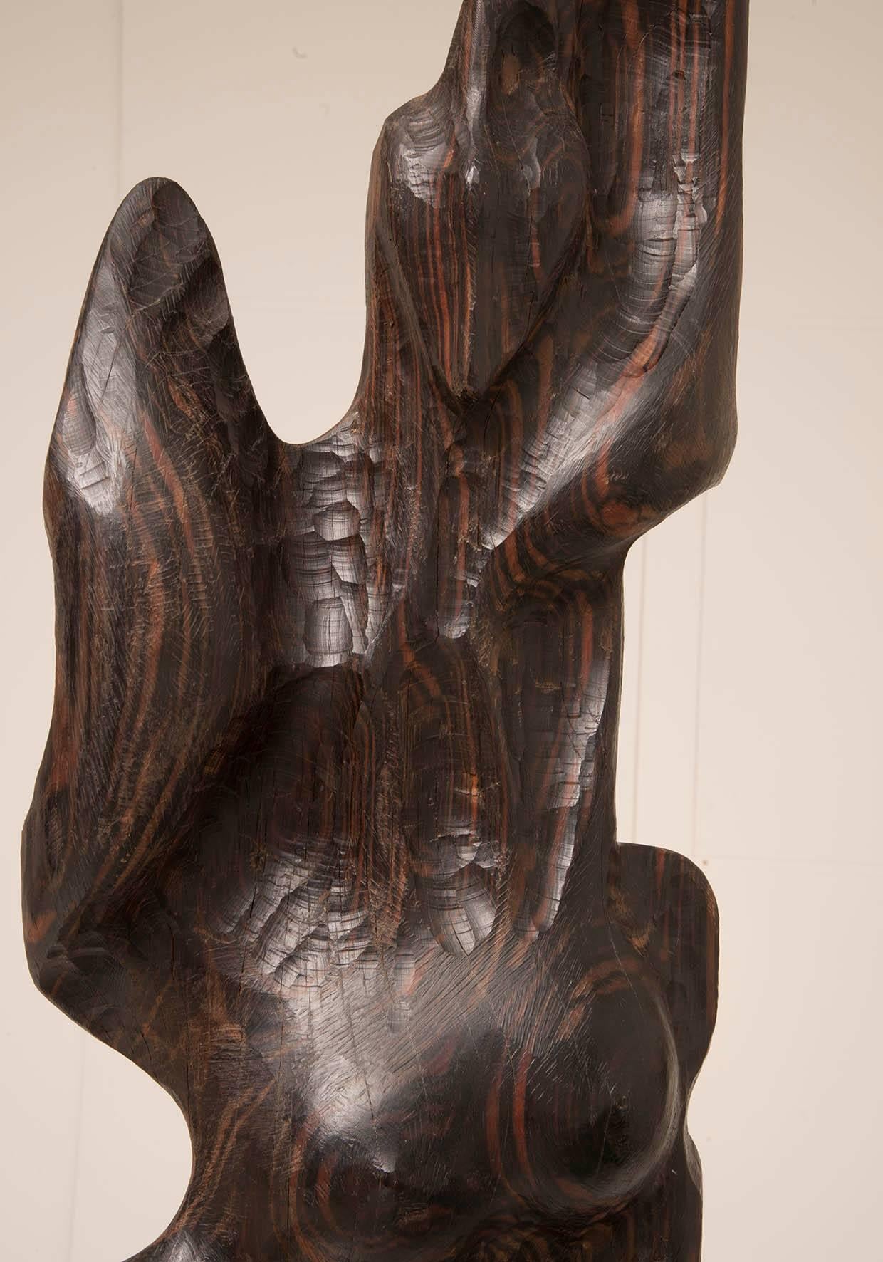 Monumental 1960s Macassar Ebony Sculpture In Excellent Condition For Sale In Brussels, BE