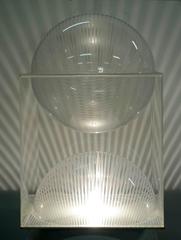 Pair of Missaglia Engraved Perspex Table Lamps
