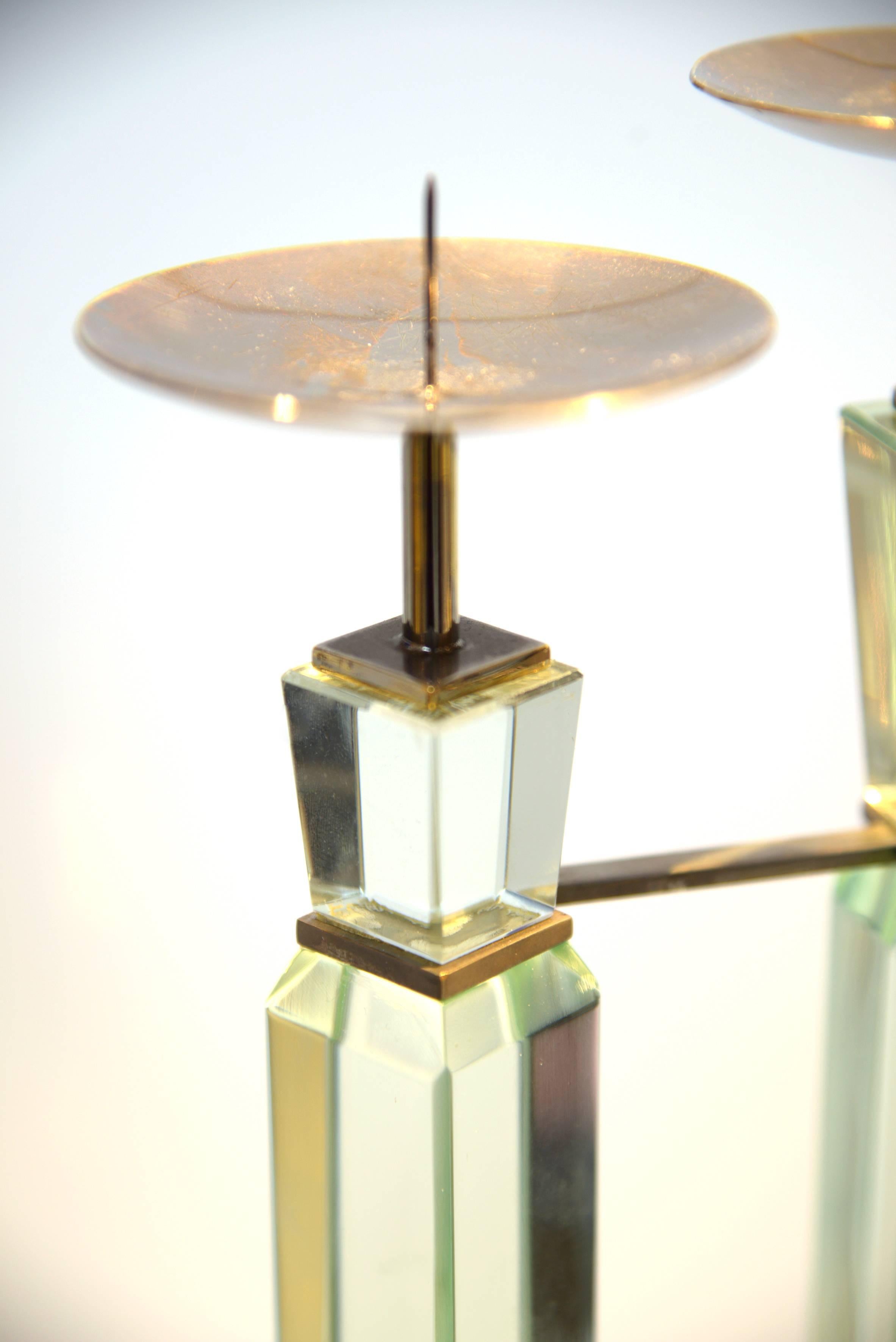 Pair of Fontana Arte Candlesticks In Excellent Condition For Sale In Brussels, BE
