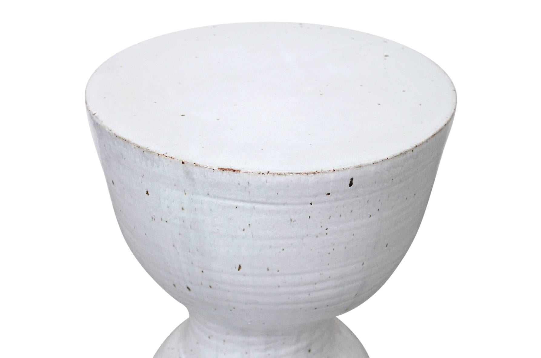 Late 20th Century Large Tariki Ceramic Stool