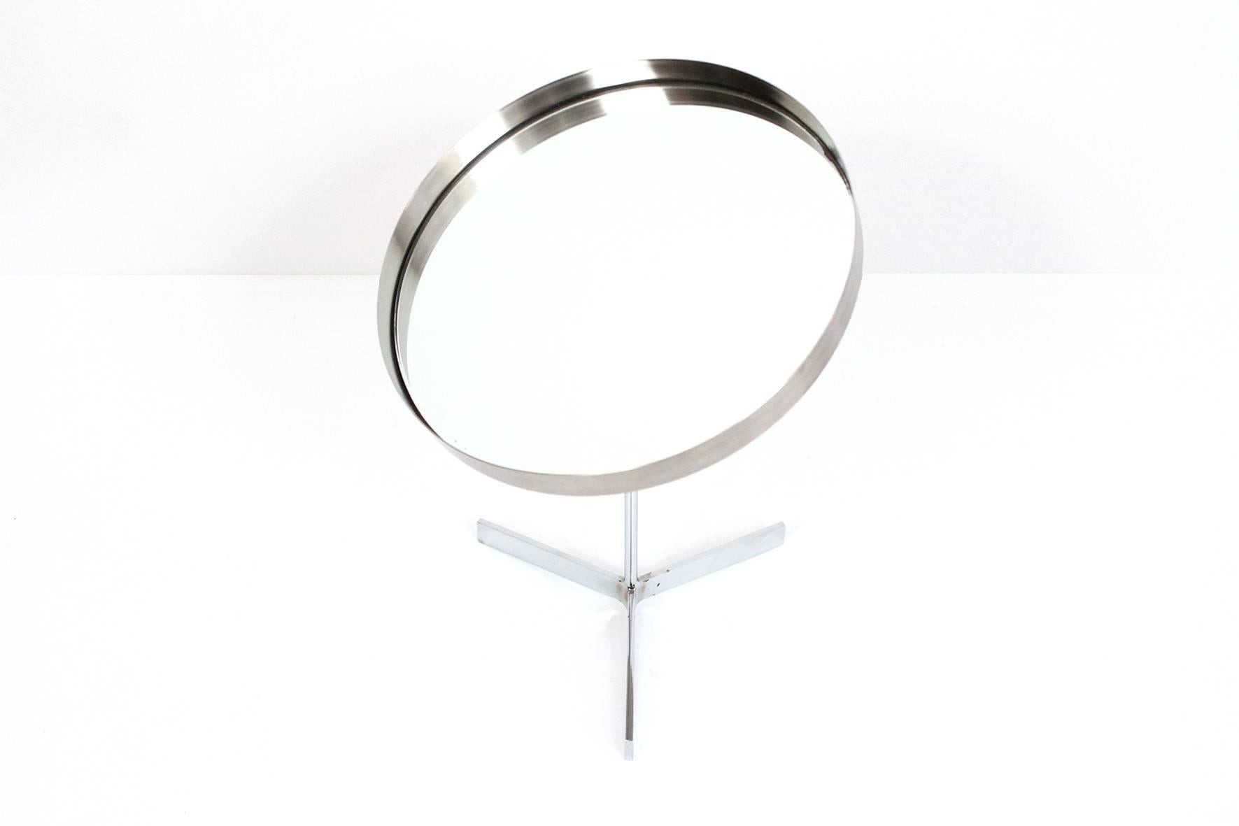Mid-20th Century Chrome Adjustable Table Mirror