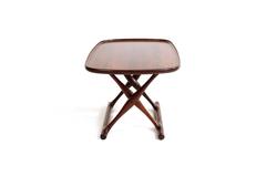Poul Hundevad Rosewood Table + Folding Leather Stool