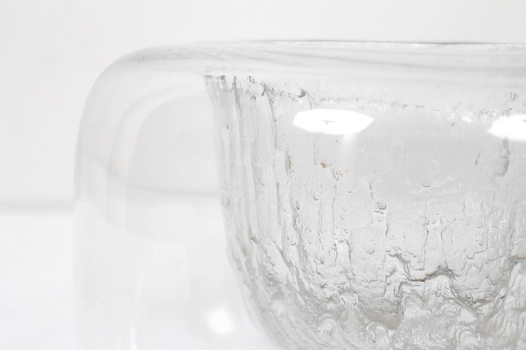 Scandinavian Modern Large Timo Sarpaneva Iittala “Finlandia” Glass Bowl