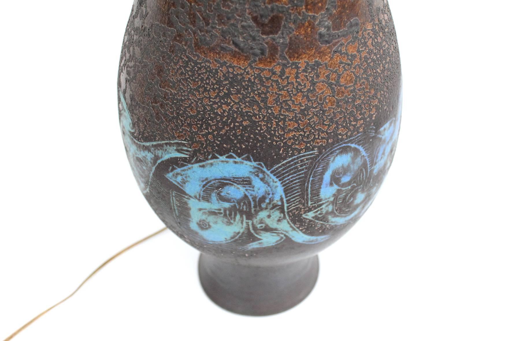 Edwin and Mary Scheier Pottery Lamp 1