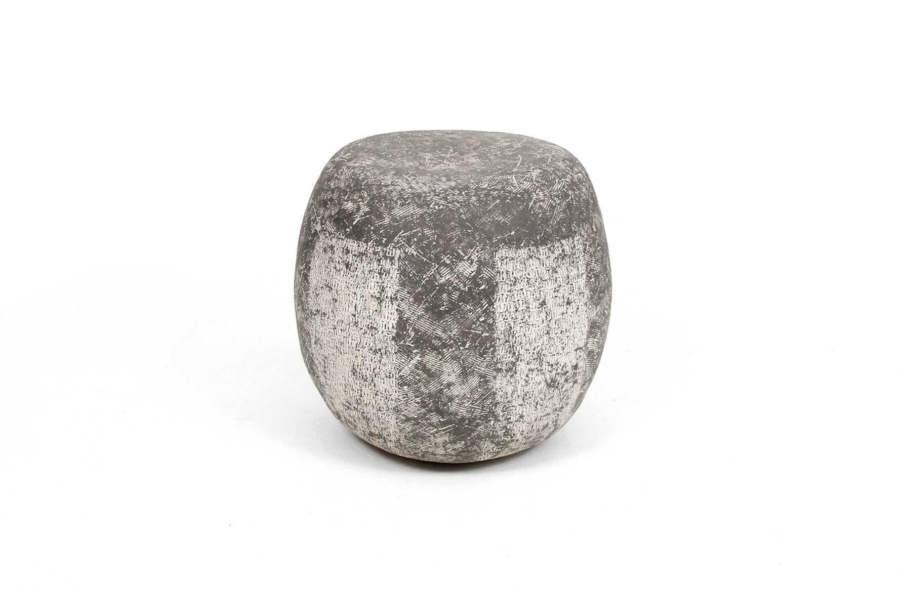 Mid-Century Modern Ceramic Stool by Claude Conover