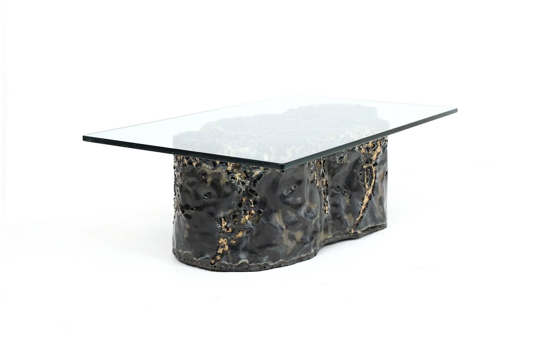 Biomorphic Brutalist Bronze Coffee Table by Edward Garfinkle In Excellent Condition In Waltham, MA