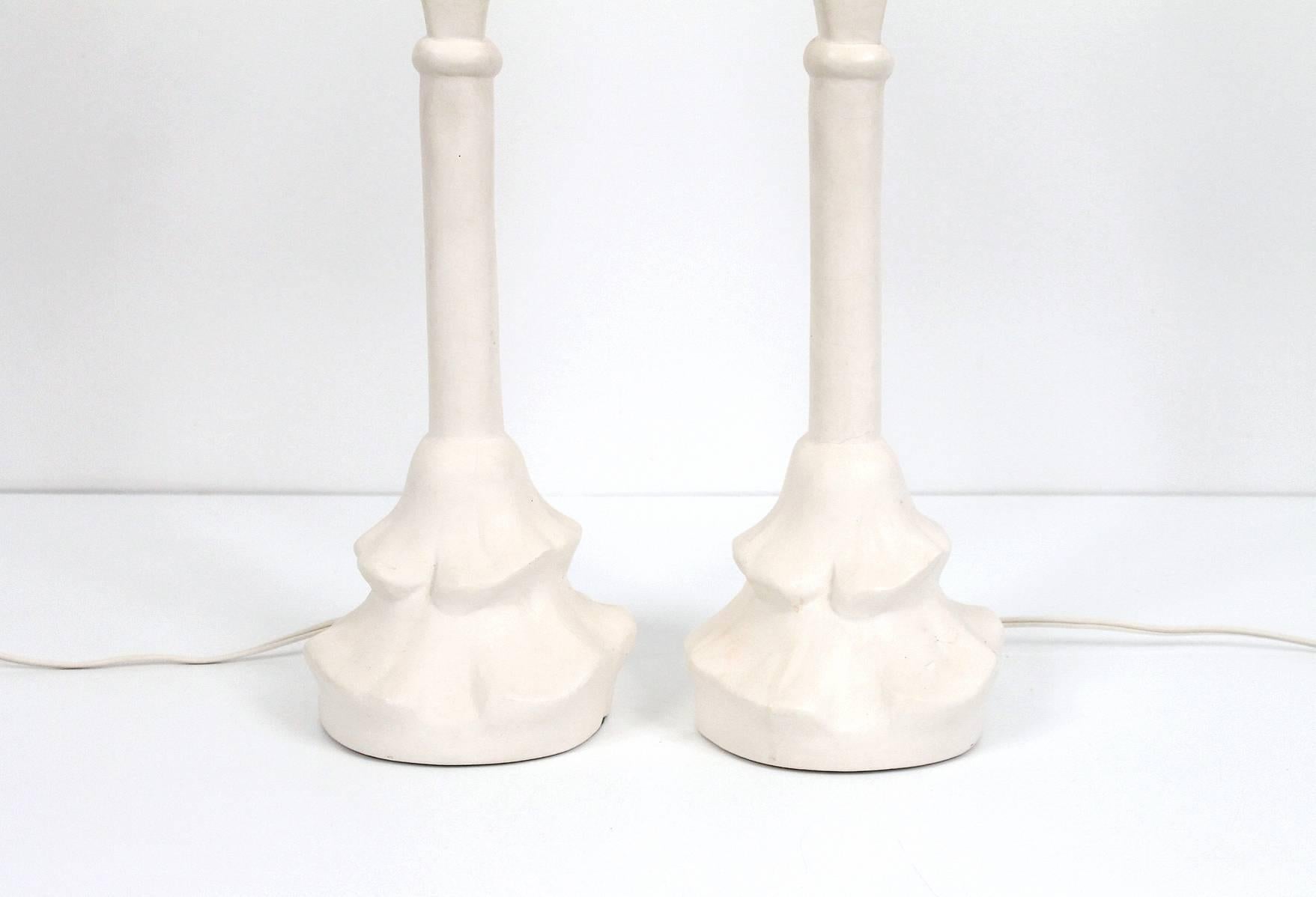 Pair of Figural Plaster Lamps after Giacometti 1