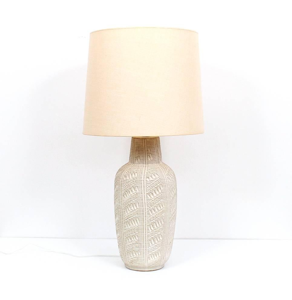 Mid-Century Modern Pair of Pottery Table Lamps by Design Technics