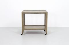 Karl Springer Snakeskin Telephone Table