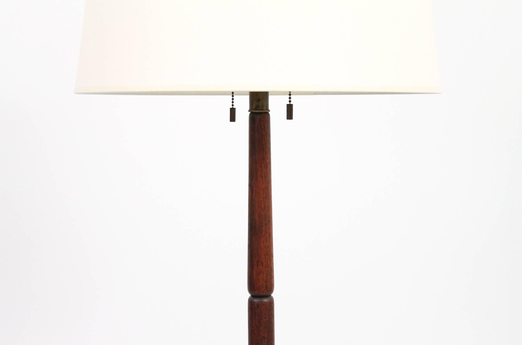 Wood Rare Segmented Floor Lamp by Stewart Ross James for Hansen