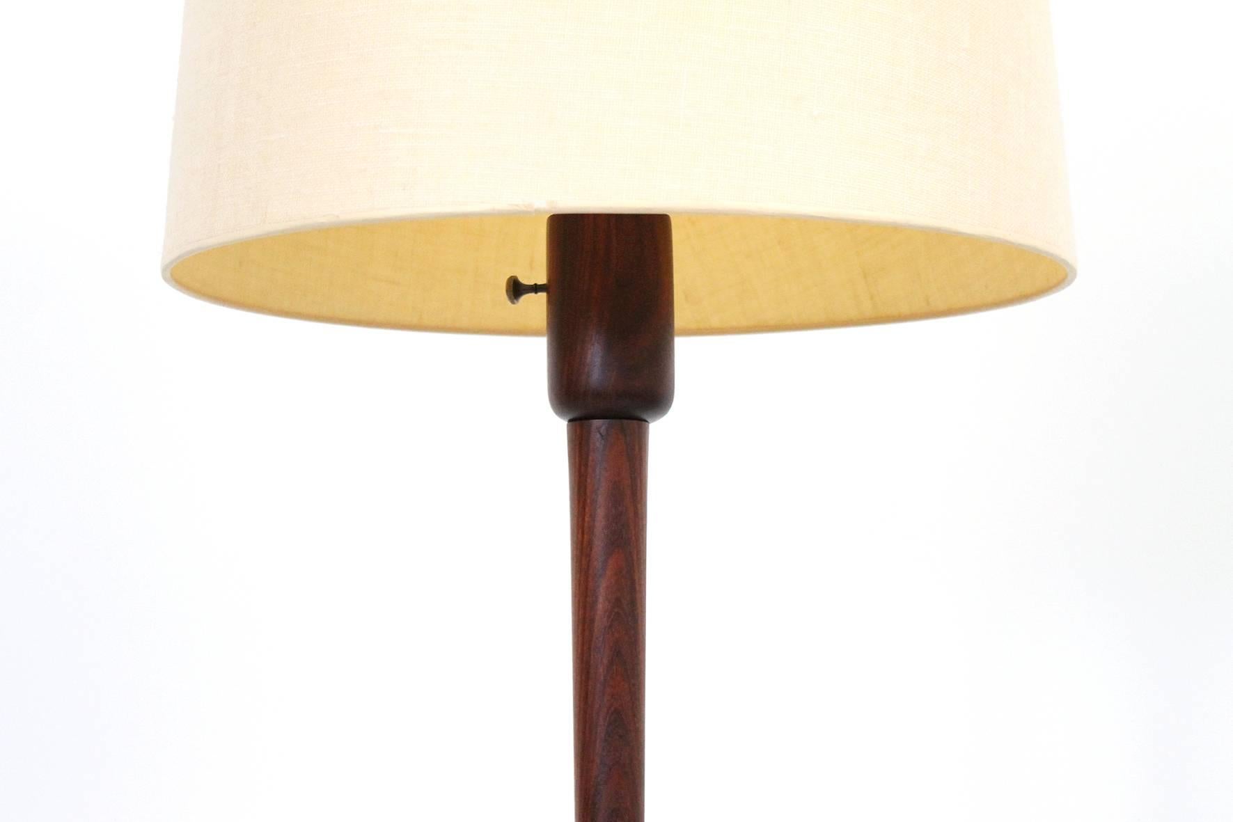 Walnut and Ceramic Floor Lamp by Martz 3