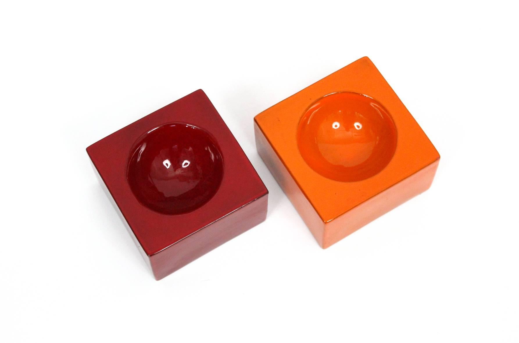 Italian Ettore Sottsass for Il Sestante Pottery Bowls