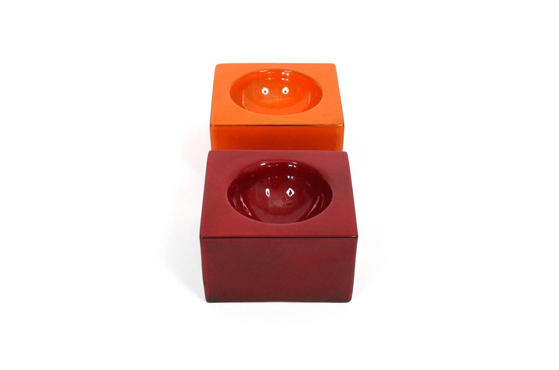 Mid-Century Modern Ettore Sottsass for Il Sestante Pottery Bowls
