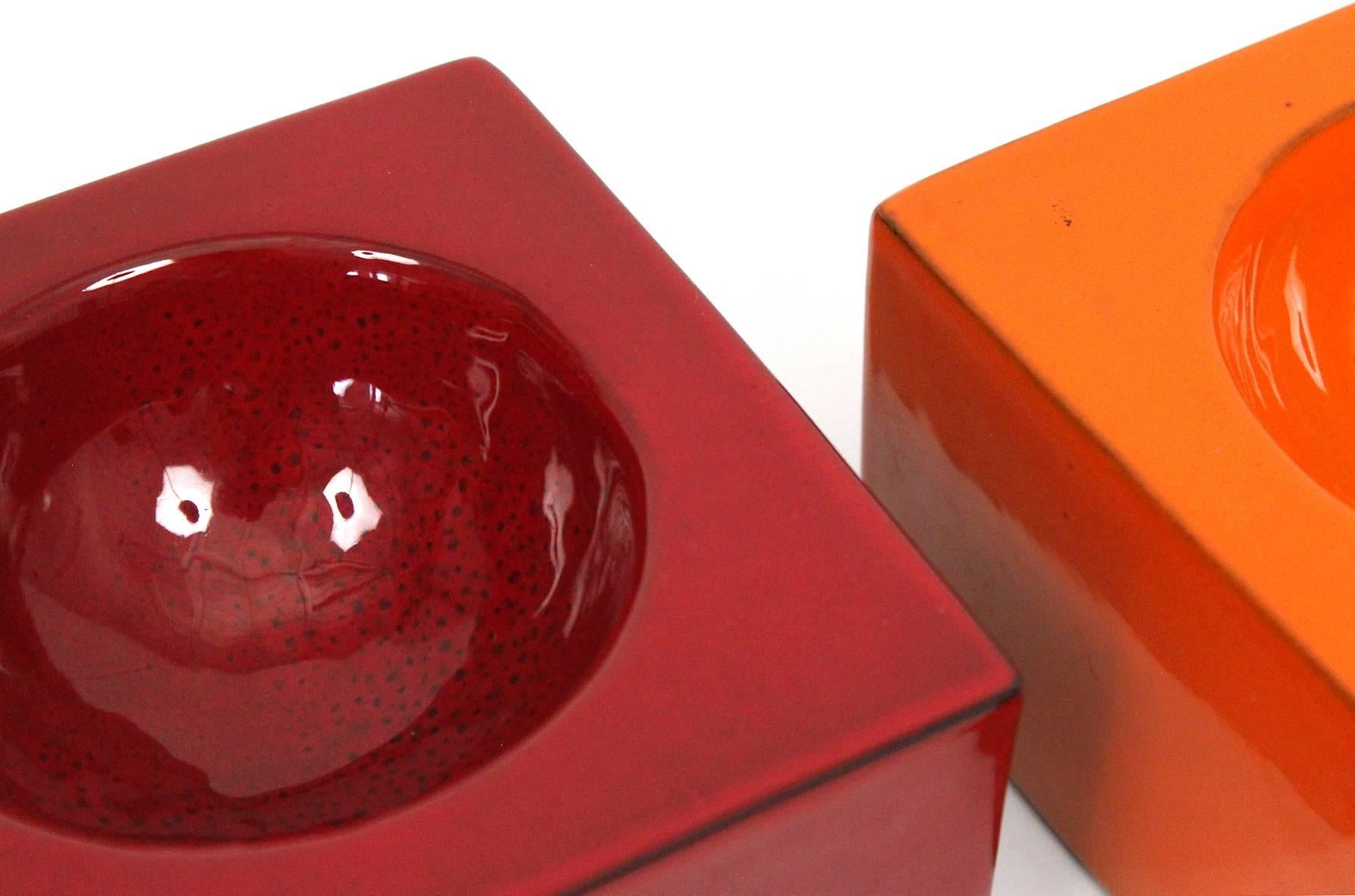 Ceramic Ettore Sottsass for Il Sestante Pottery Bowls