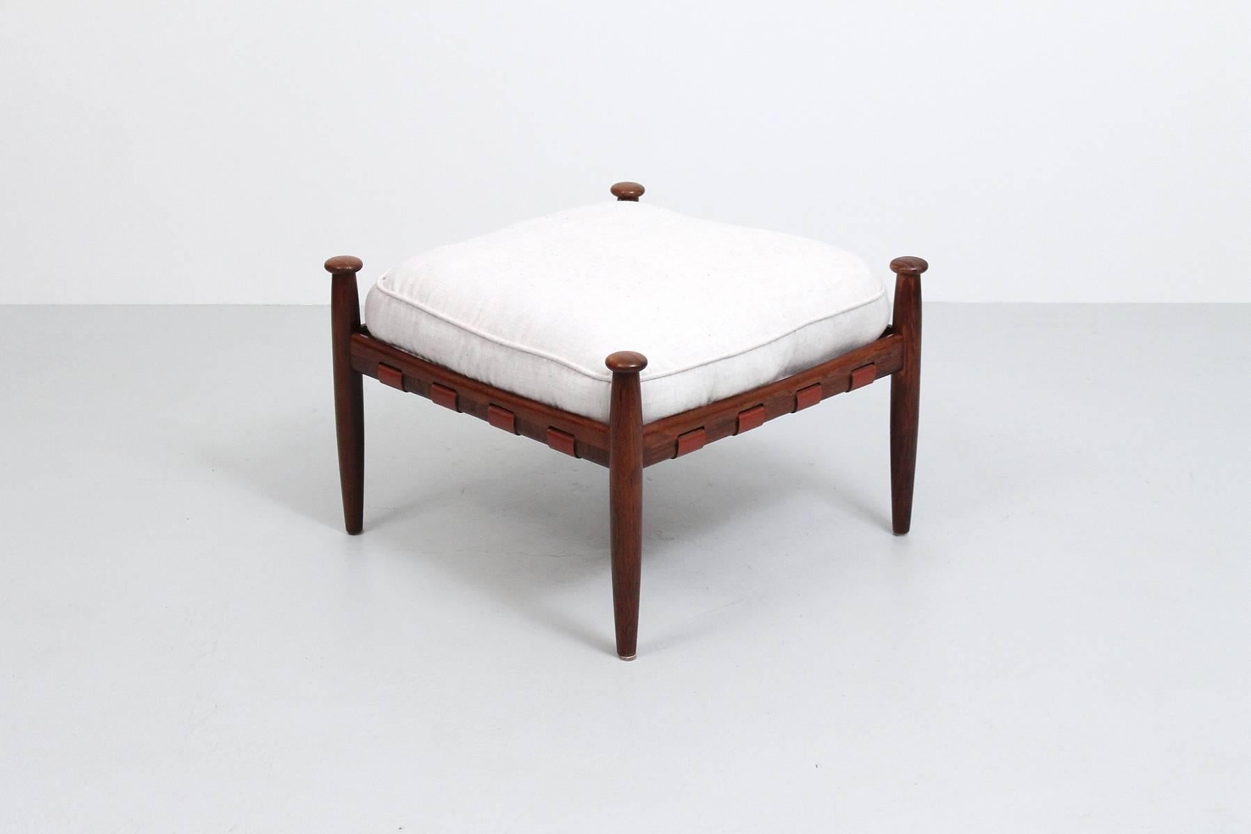 Swedish Rosewood Ottoman by Ire Möbler In Excellent Condition In Waltham, MA