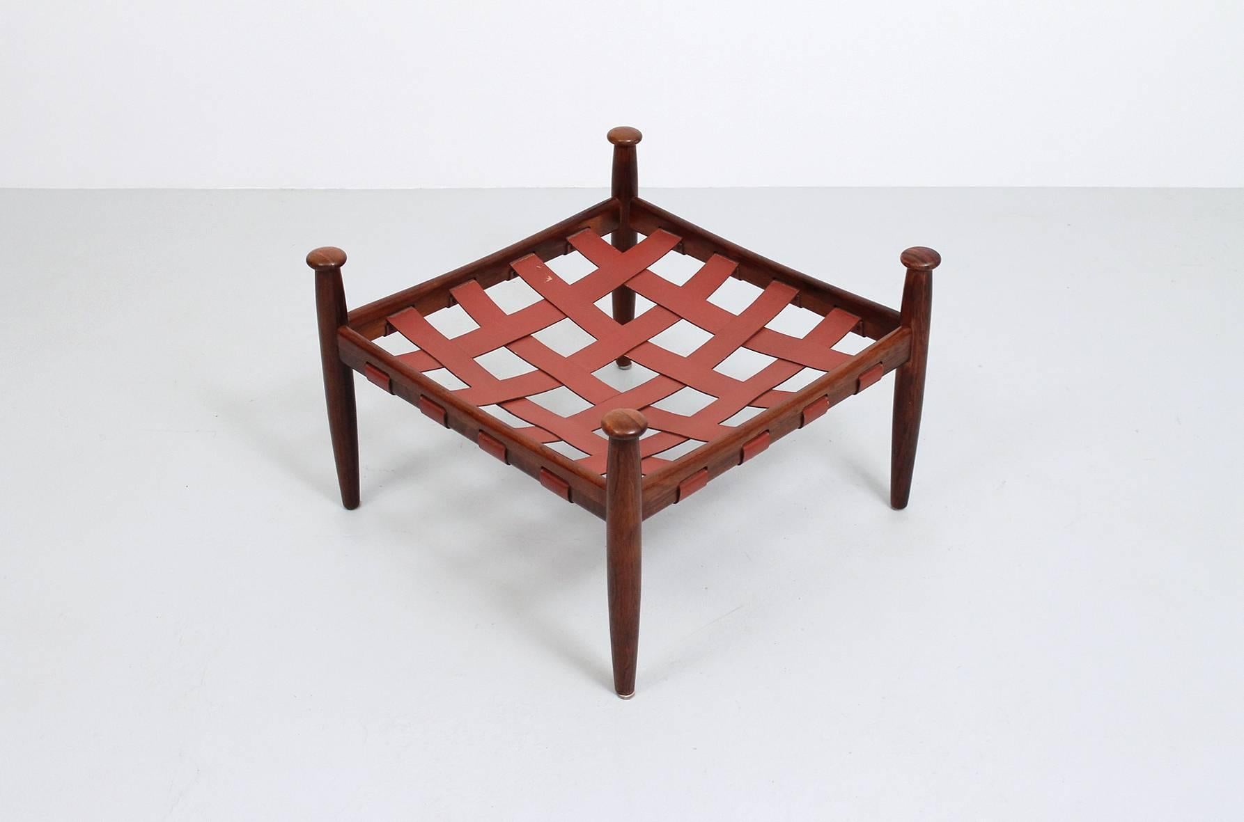 Mid-20th Century Swedish Rosewood Ottoman by Ire Möbler