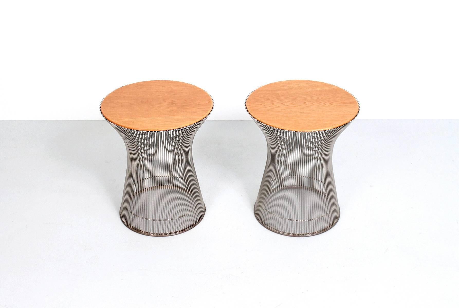 Mid-Century Modern Pair of Side Tables by Warren Platner for Knoll