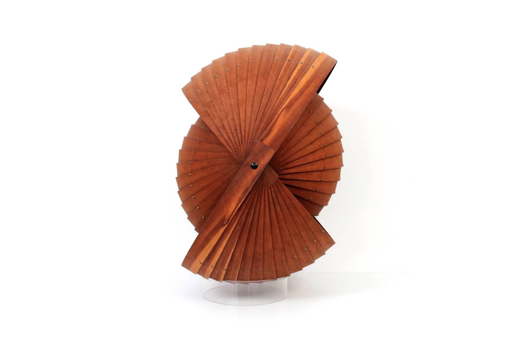 Mid-Century Modern Large Scale Wooden Nautilus Sculpture