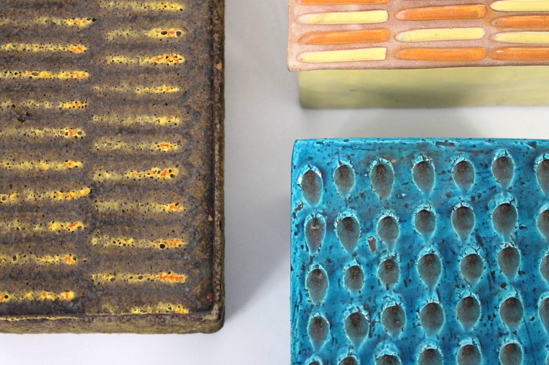 Mid-20th Century Collection of Three Raymor Ceramic Boxes
