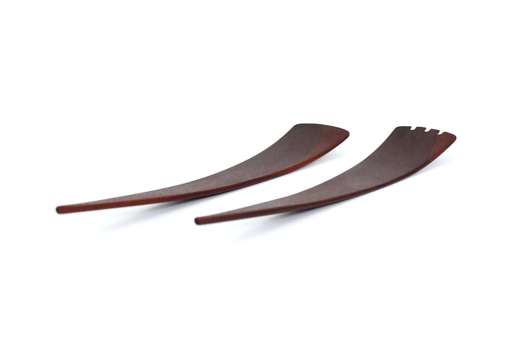 Danish Sculptural Teak Serving Pieces