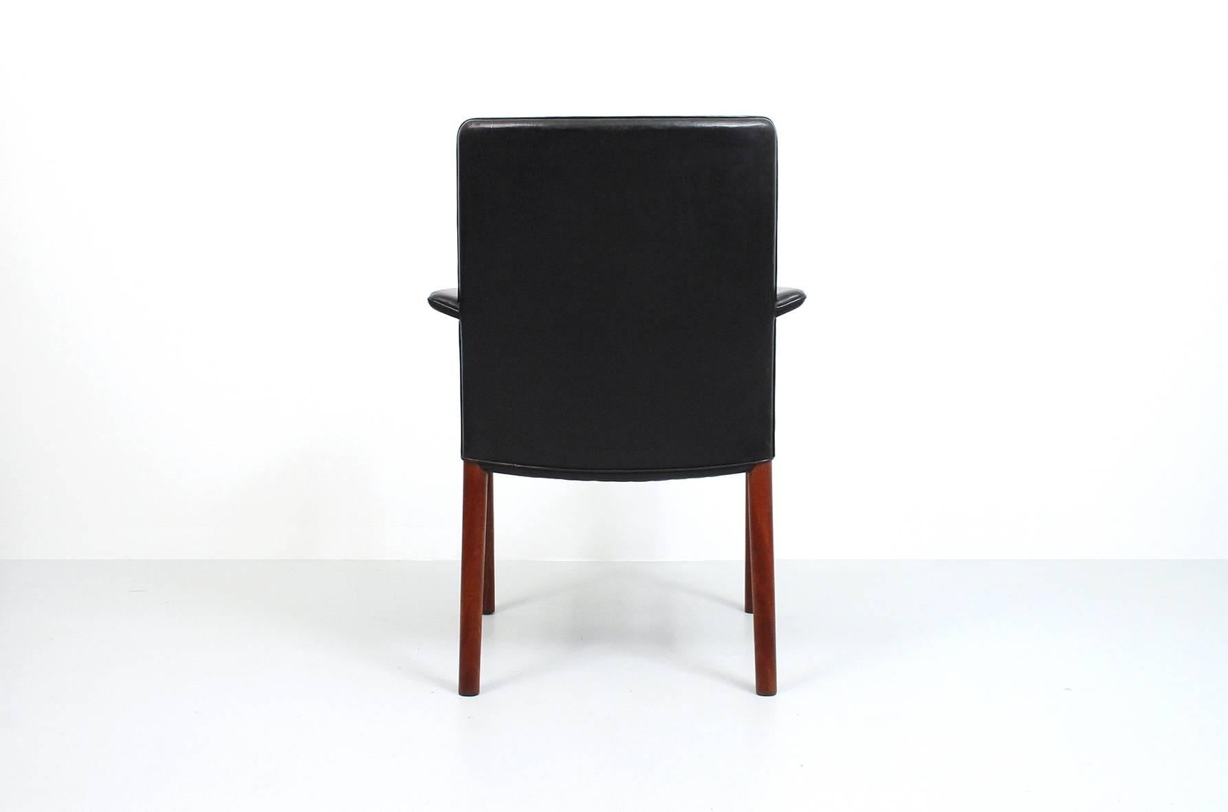 Mid-20th Century Leather Desk Chair by Larsen and Bender Madsen