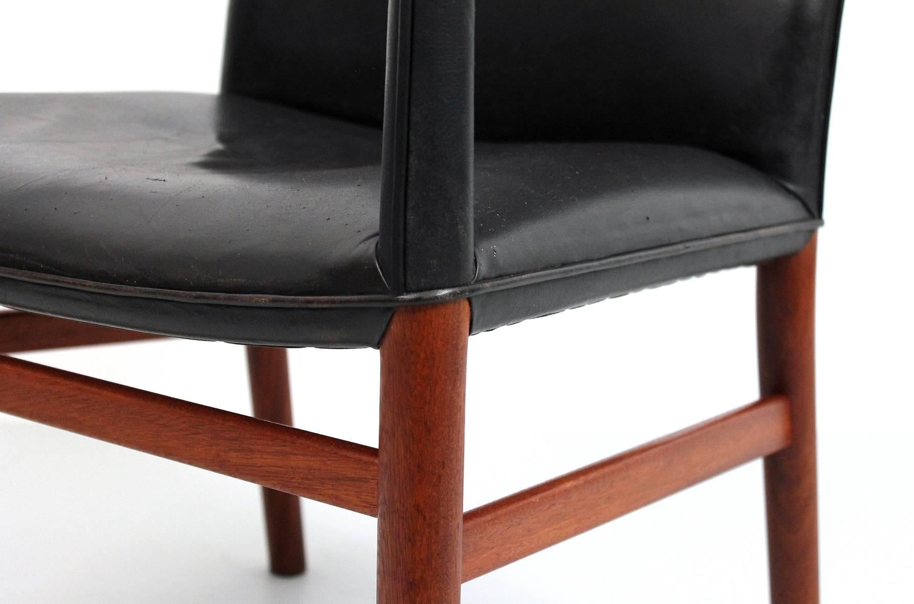 Leather Desk Chair by Larsen and Bender Madsen 3