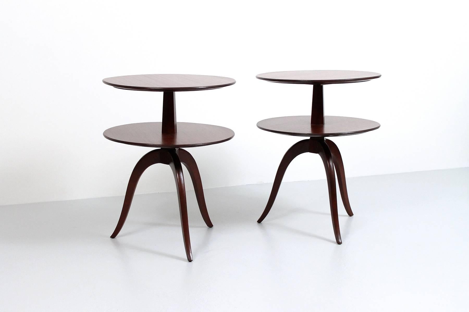 Mid-Century Modern Pair of Paul Frankl Tables