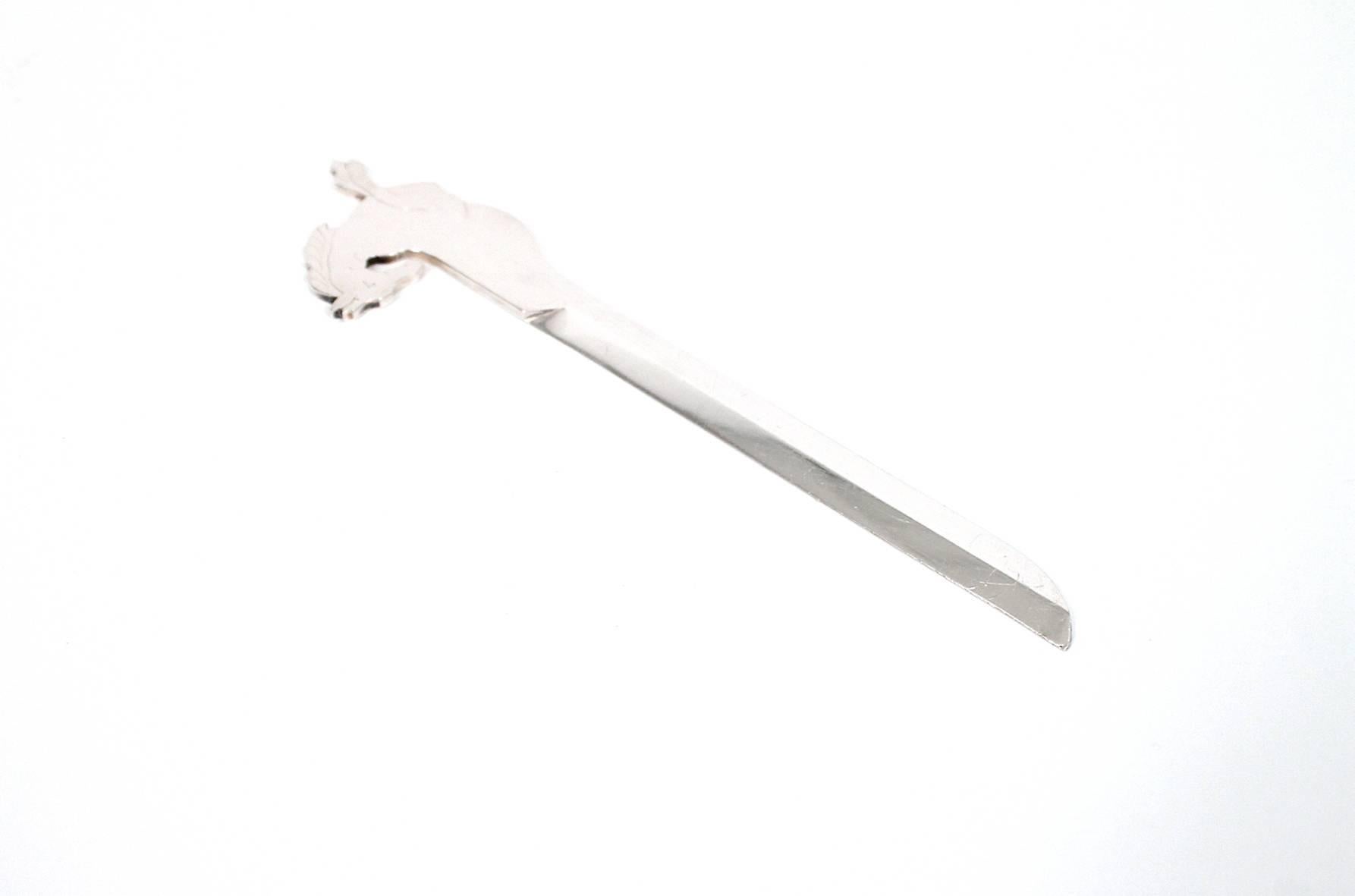 Silver Plate Horse Letter Opener by Hermès In Good Condition In Waltham, MA