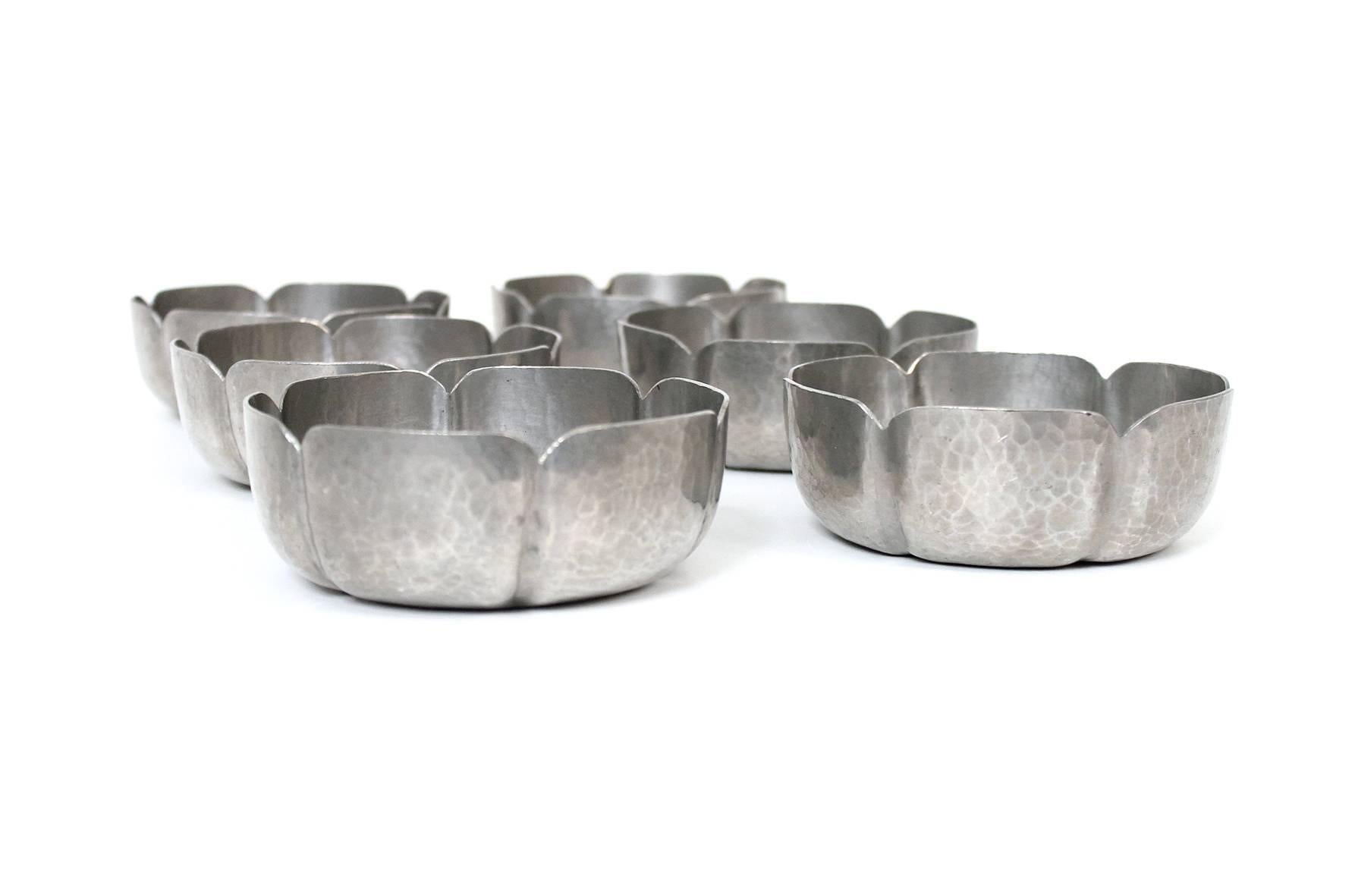 Early 20th Century Set of George Gebelein Pewter Bowls