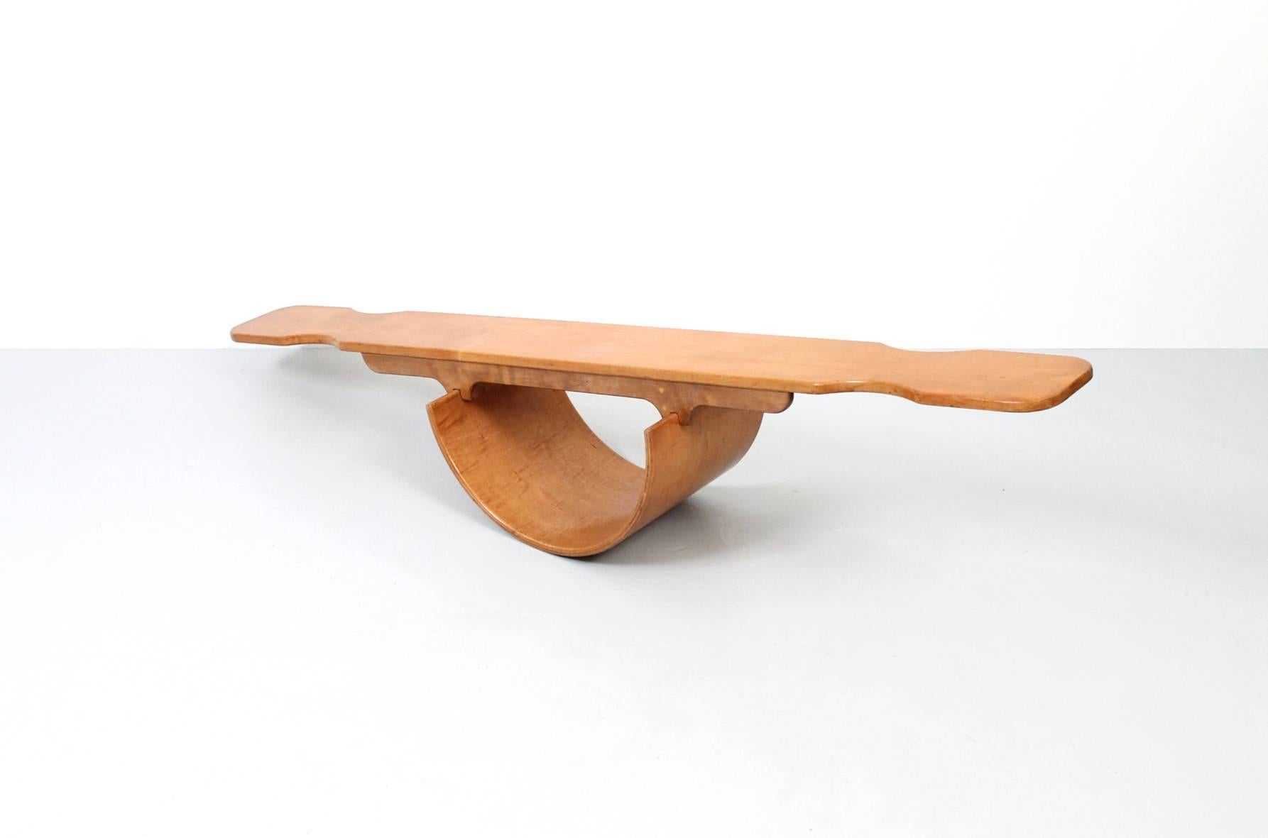 American Modernist Child's Plywood Seesaw