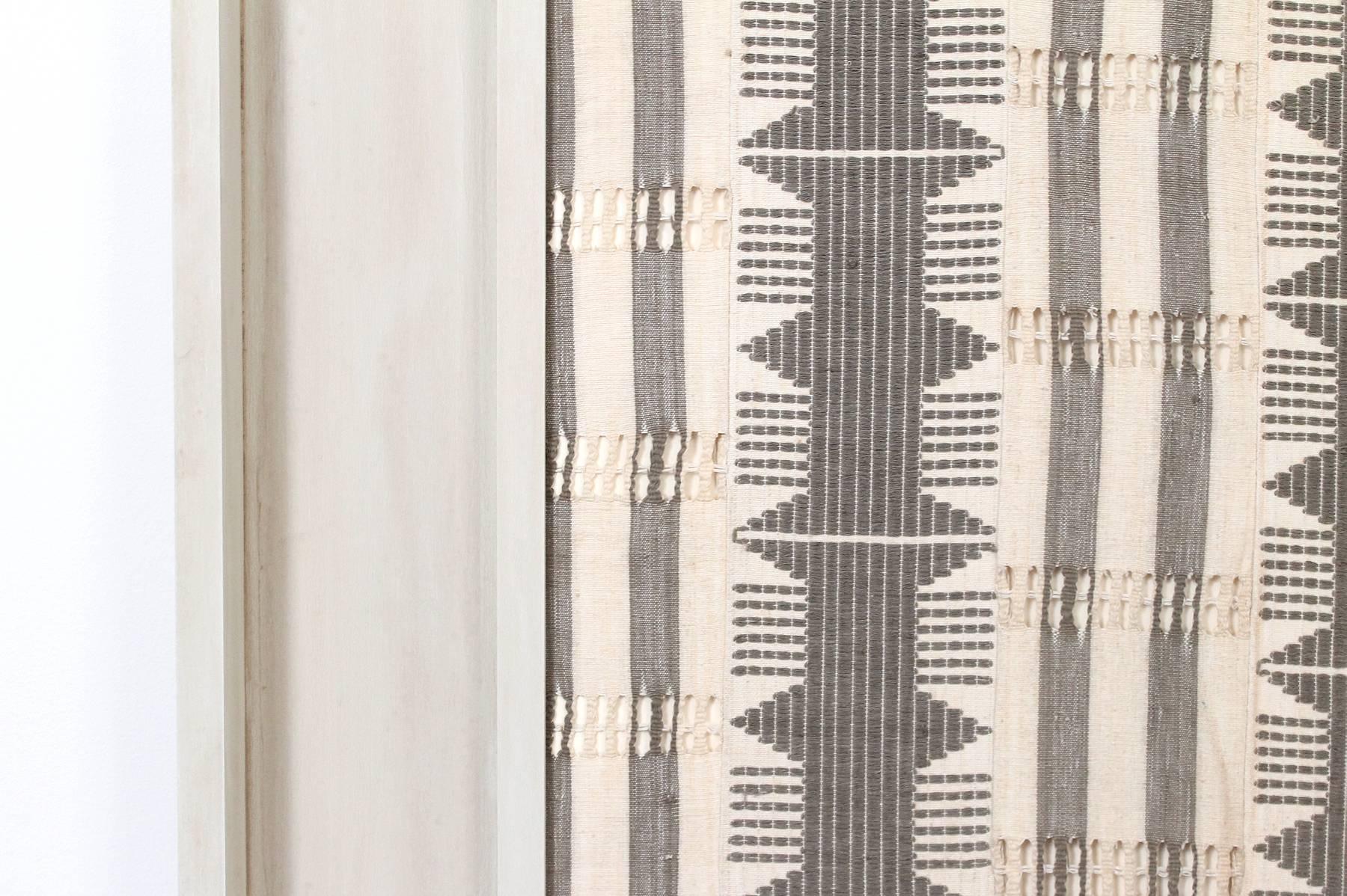 Linen Large Framed Modernist Textile
