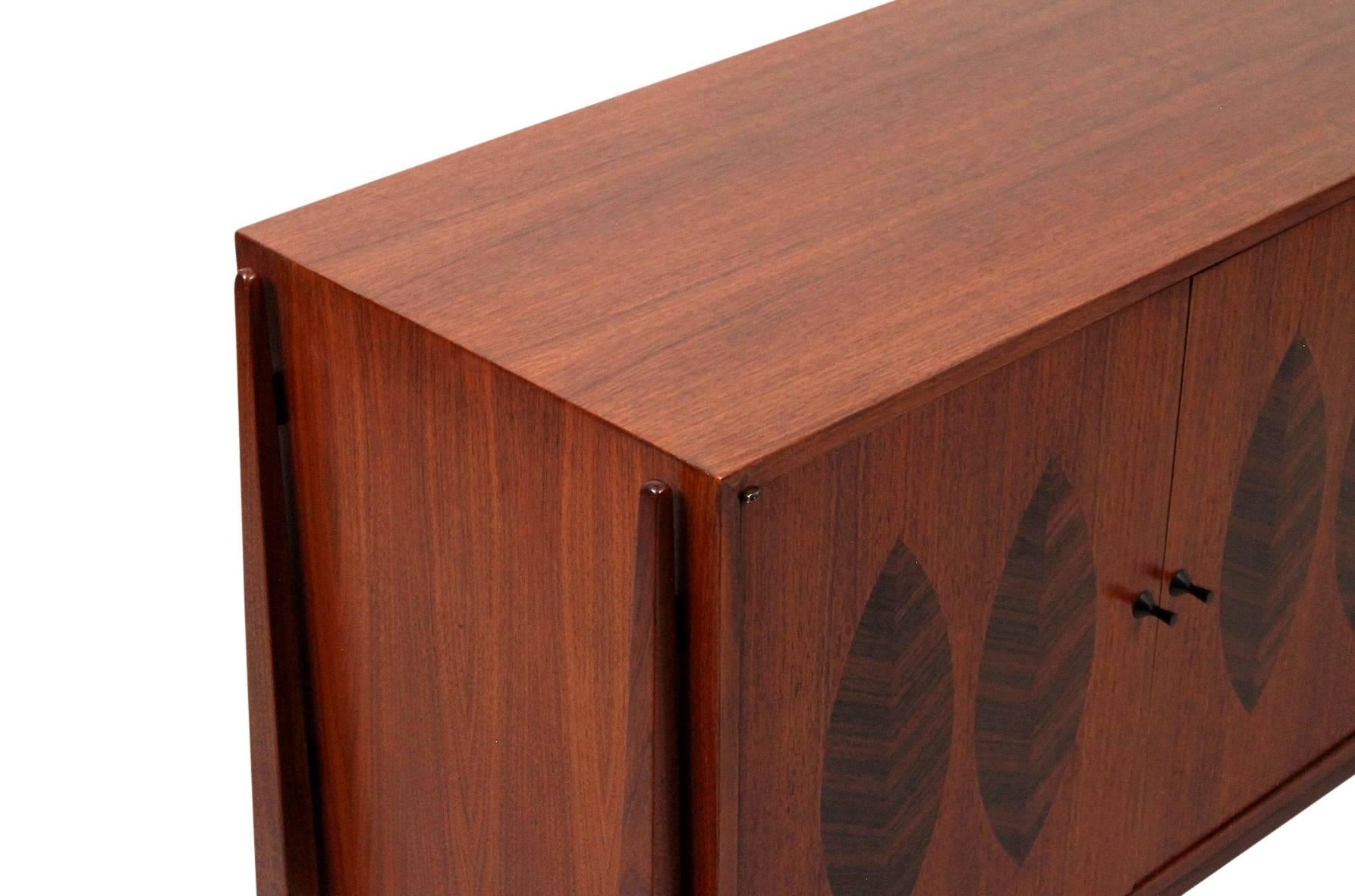 Walnut and Rosewood Cabinet by Kipp Stewart for Calvin 1