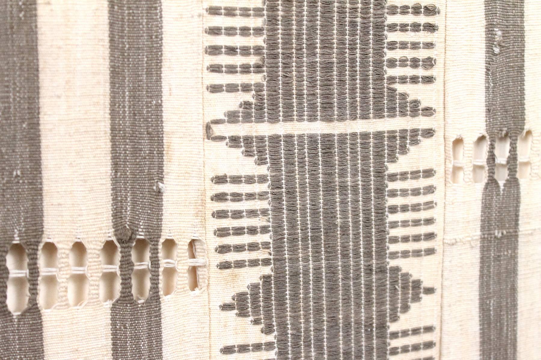 Linen Large Modernist Framed Textile
