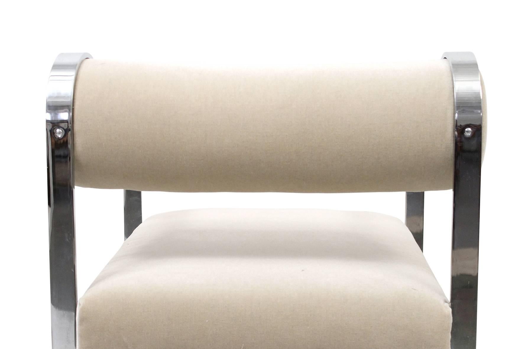 Pair of Minimalist Armchairs by Pace 4