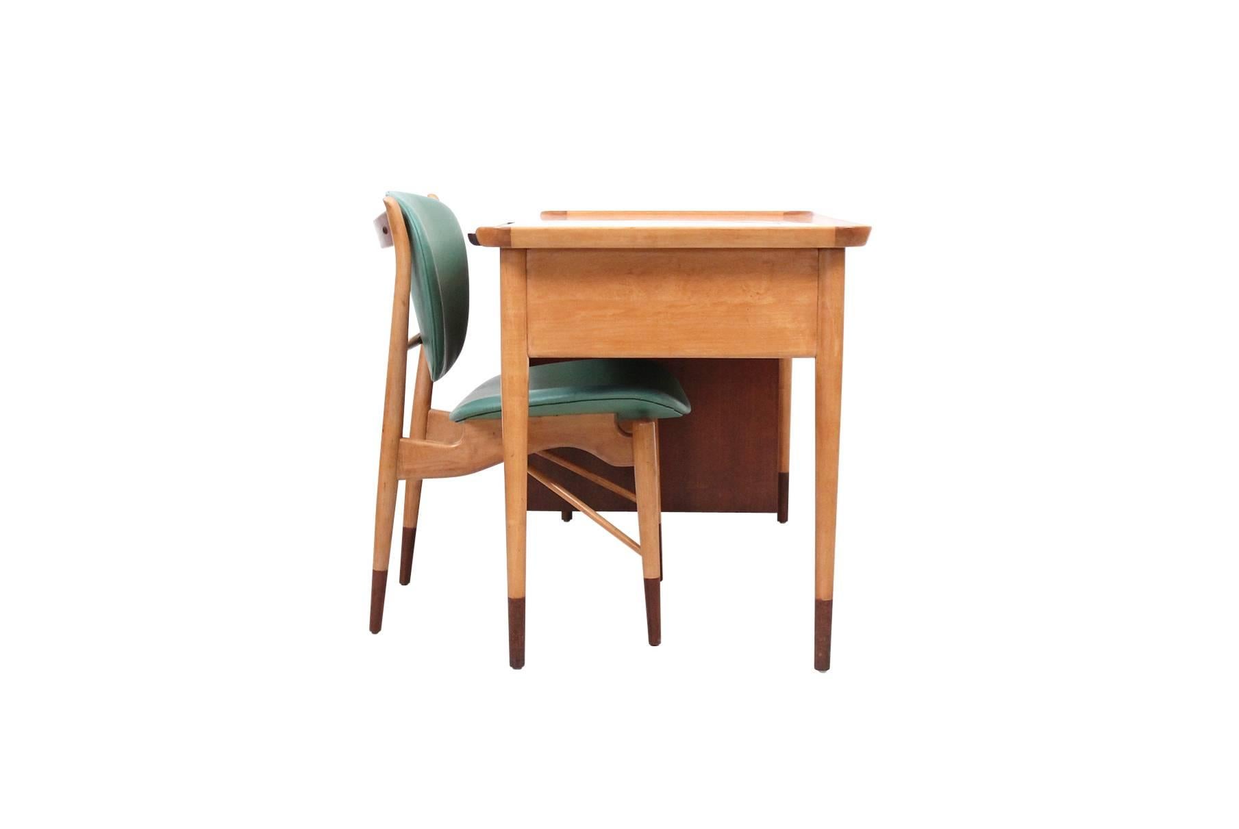 Scandinavian Modern Finn Juhl for Baker Desk and Chair