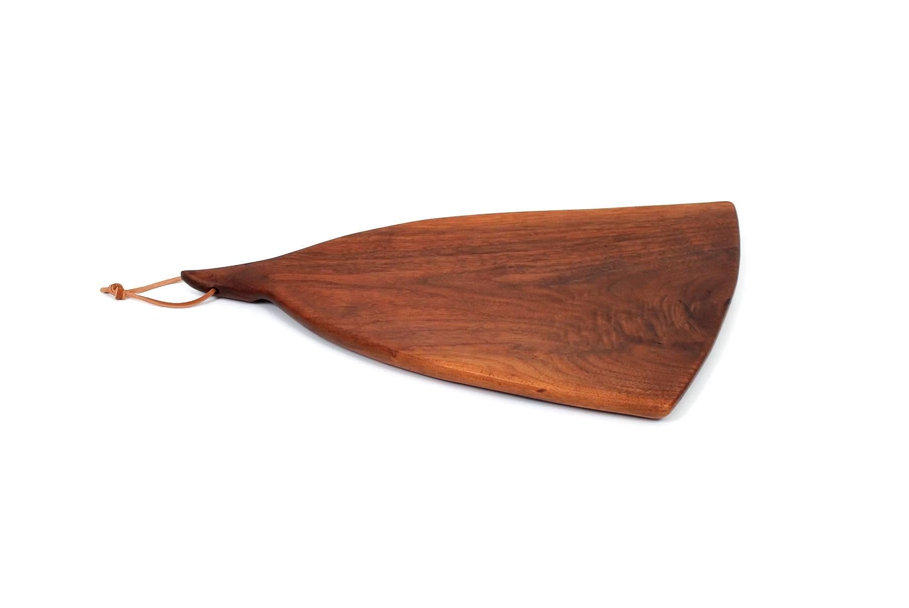 Mid-Century Modern Sculptural Walnut Cutting Board by Dirk Rosse