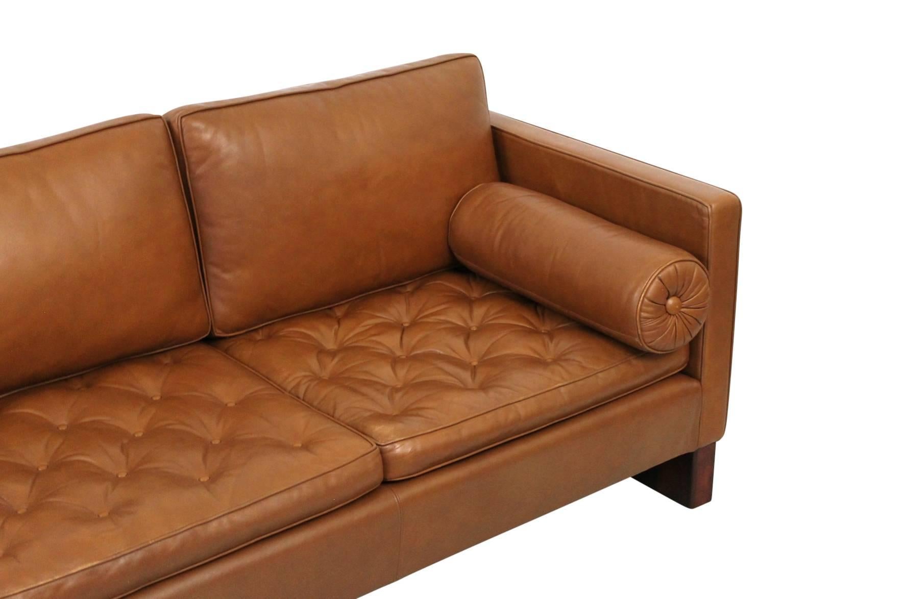 Leather Sofa by Mies Van Der Rohe for Knoll In Excellent Condition In Waltham, MA