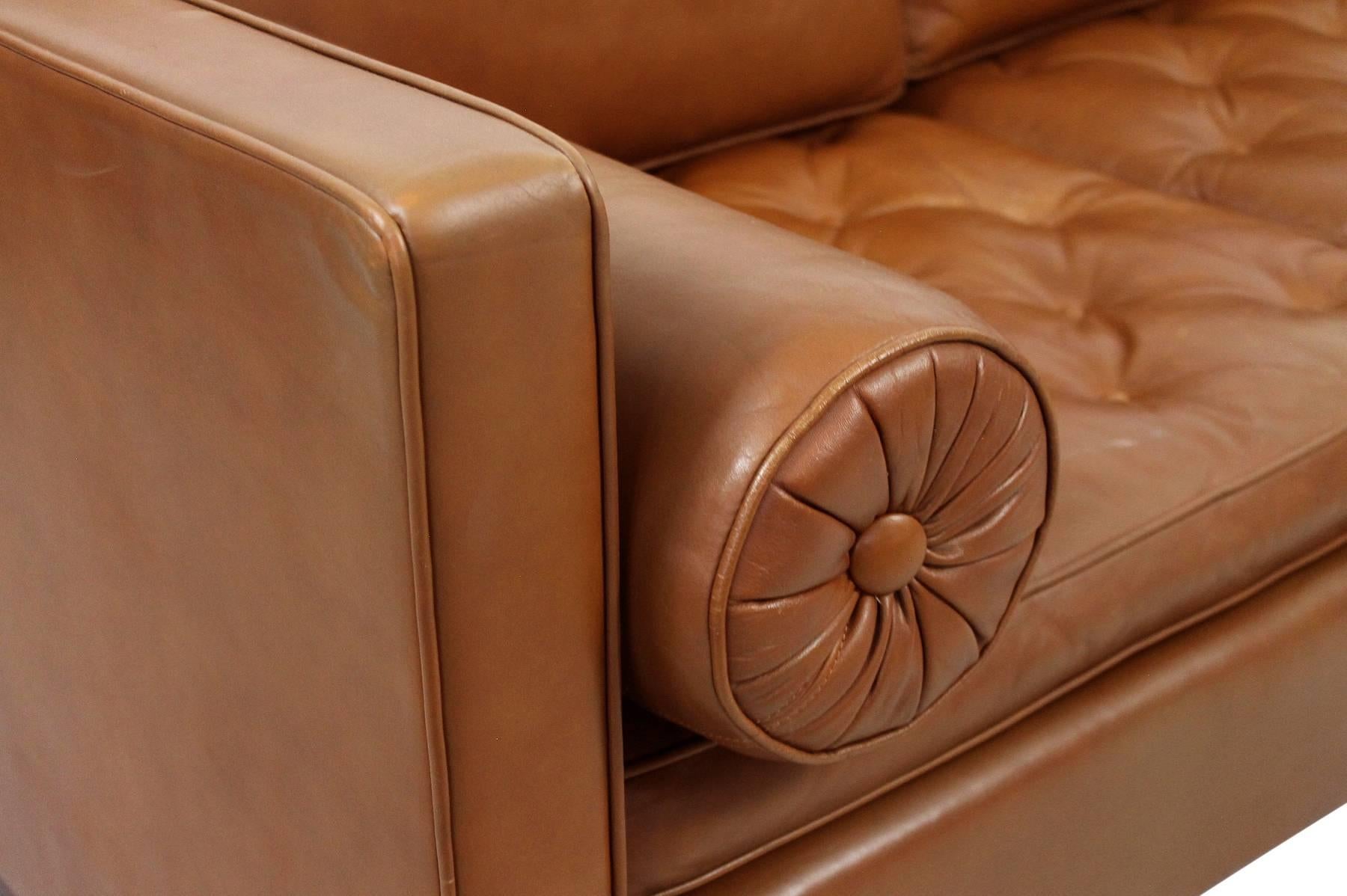 Mid-20th Century Leather Sofa by Mies Van Der Rohe for Knoll