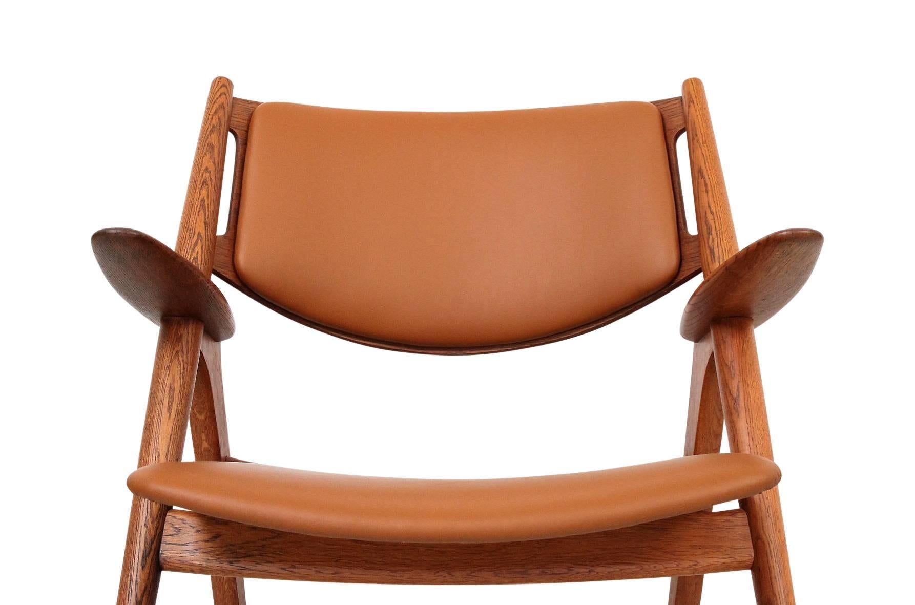 Hans Wegner Sawbuck Lounge Chairs In Good Condition In Waltham, MA
