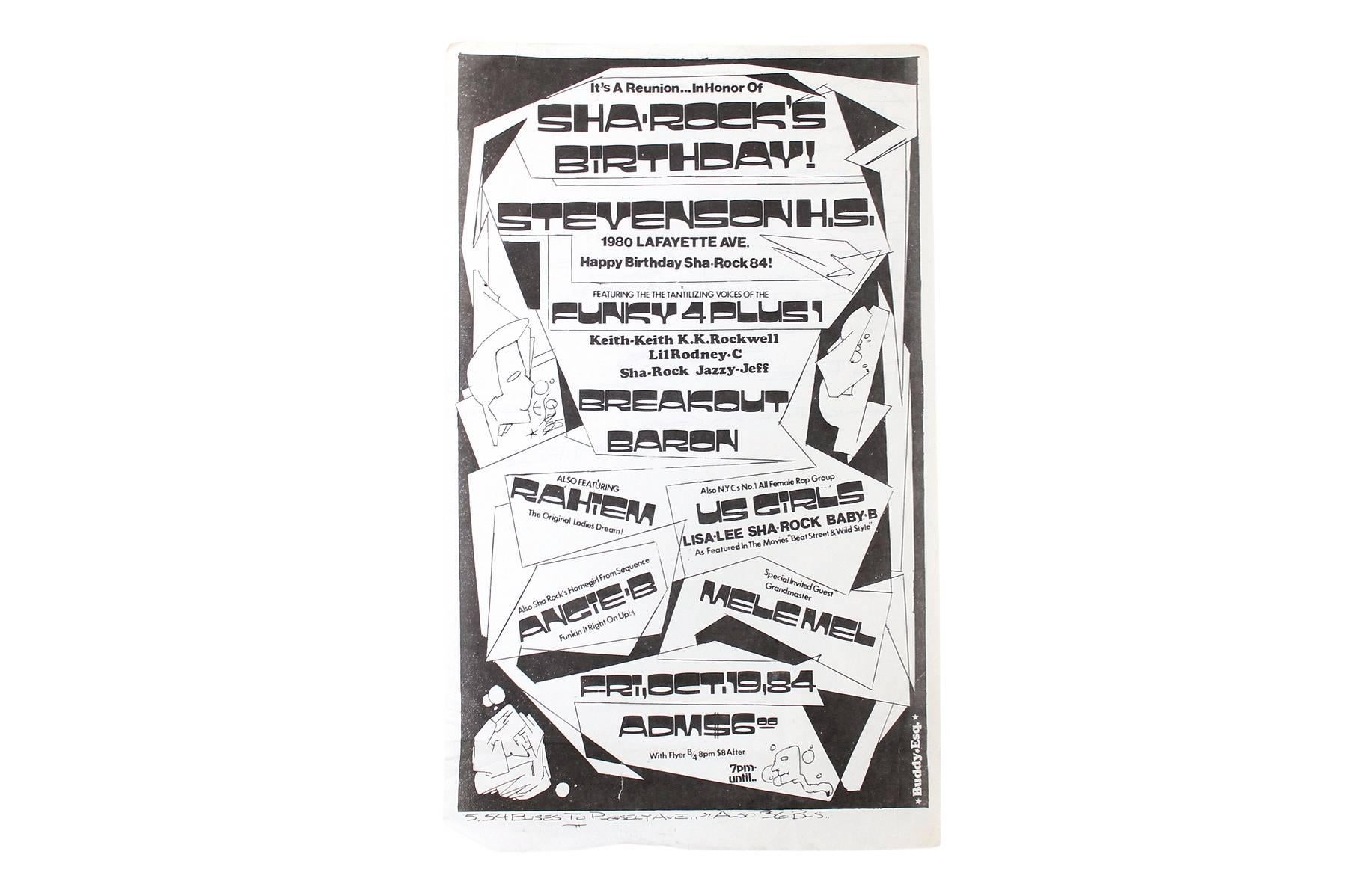 Collection of Early Hip Hop Flyers by Buddy Esquire and Eddie Ed 1