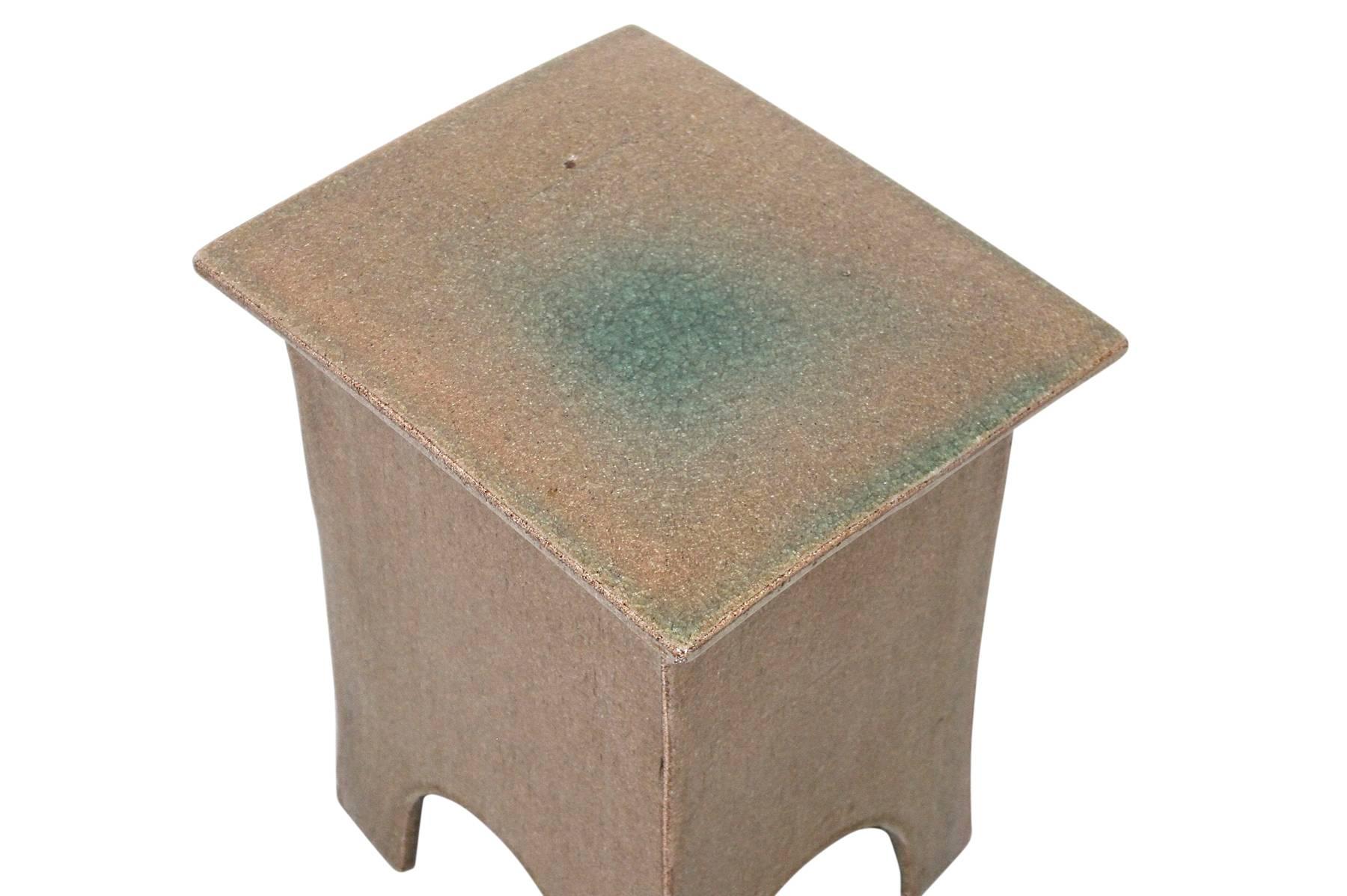 Late 20th Century Tariki Studio Ceramic Table or Stool