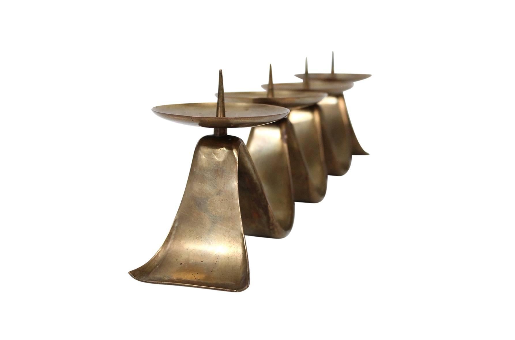 German Brass Candelabra by Hayno Focken