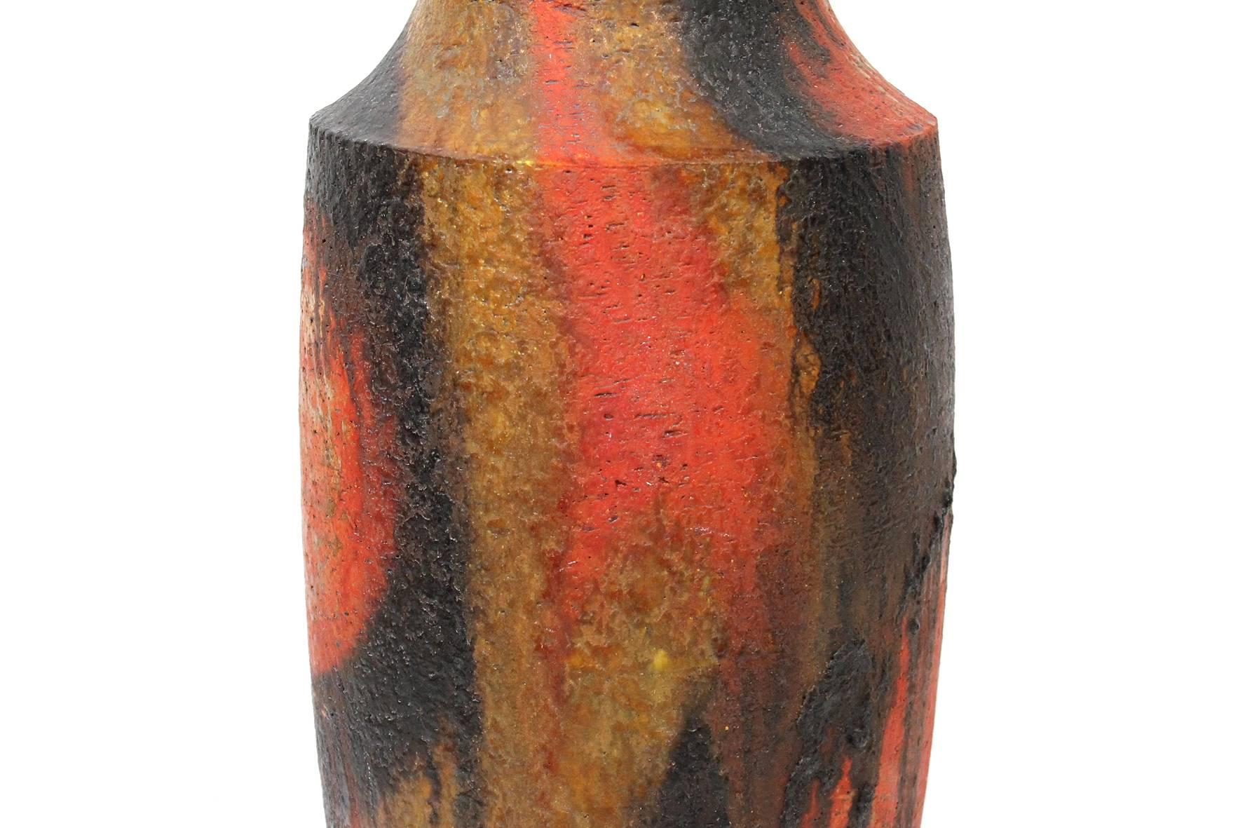 Ceramic Monumental Marcello Fantoni Pottery Floor Vase