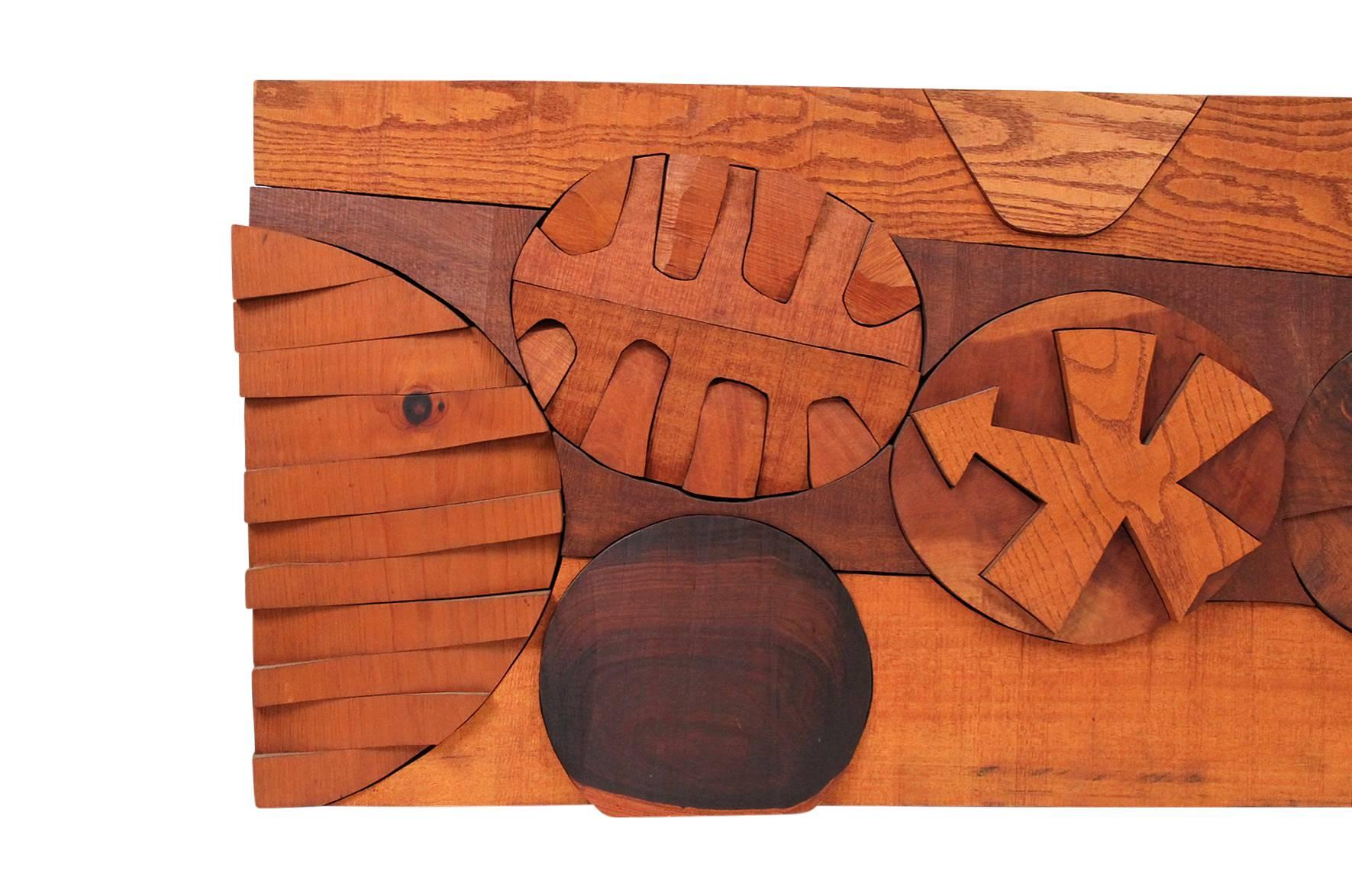 wooden relief sculpture